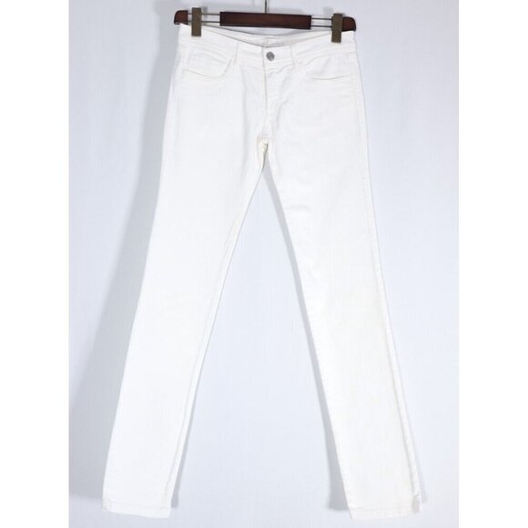 Chloé Women's US6 FR38 White Chalk Skinny Jeans Cotton Blend Low-Rise Slim Denim - Picture 8 of 8